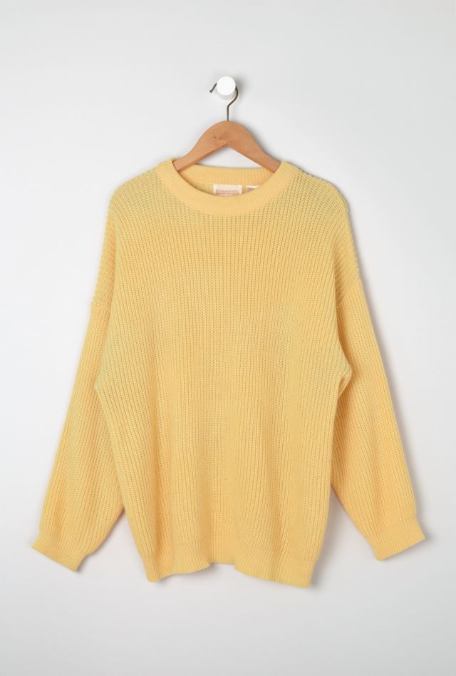 Vintage 70s Sun-Yellow Knit Sweater | Urban Outfitters