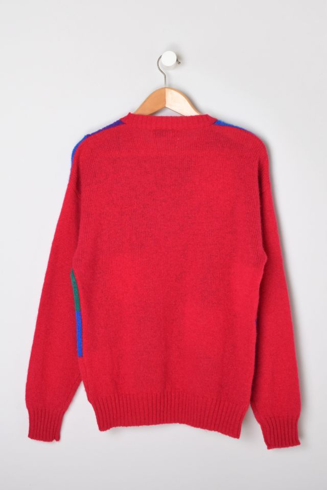 Vintage 90s Colorblock Wool Sweater | Urban Outfitters
