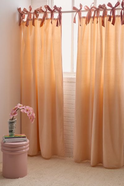 Urban Outfitters Velvet Tie Window Panel In Pink At