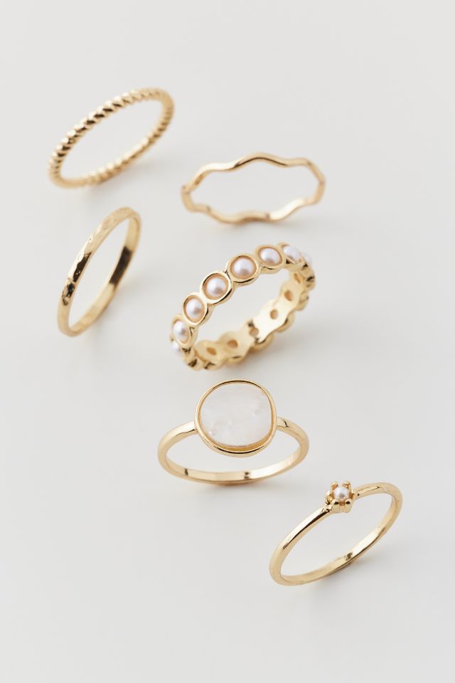 Delicate Pearl Ring Set #1