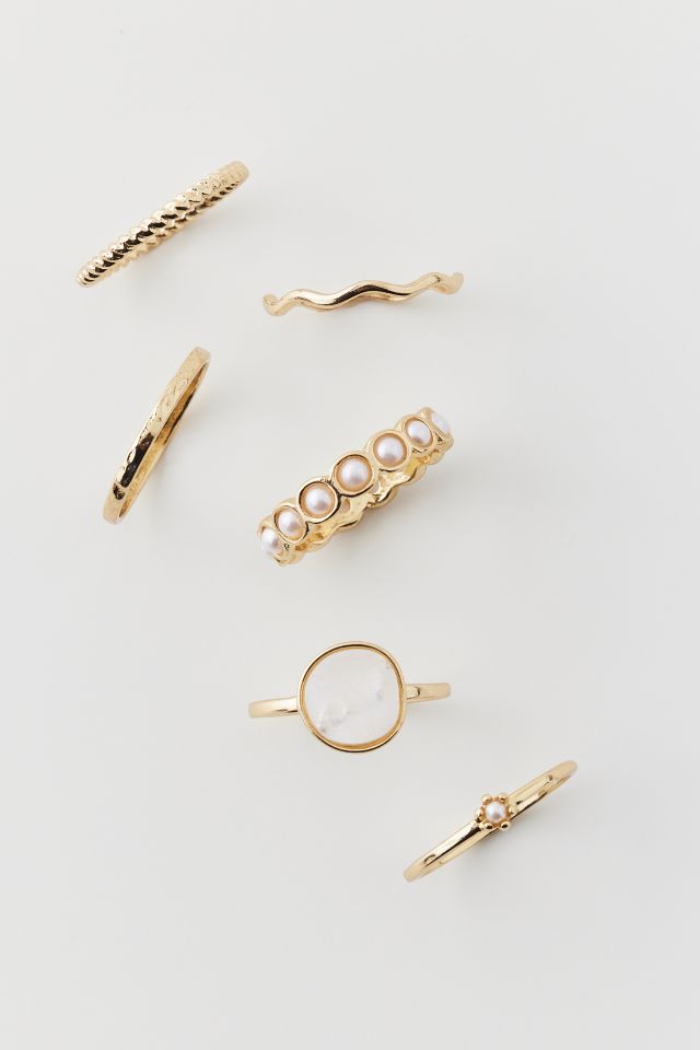 Delicate Pearl Ring Set #2