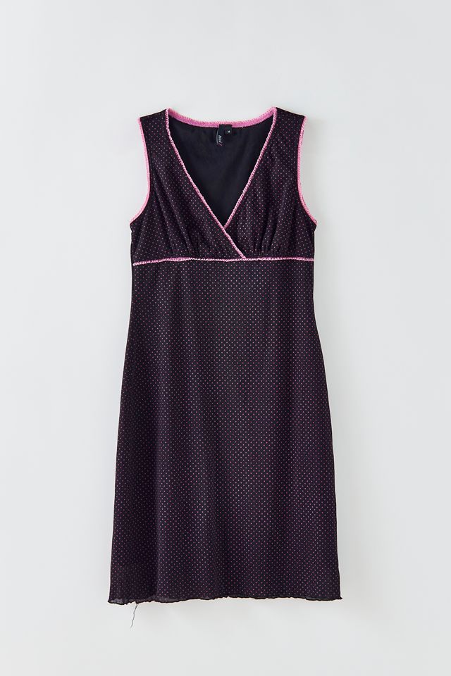 urban outfitters purple dot dress Urban Outfitters UO Leandra Dot Smocked Bell