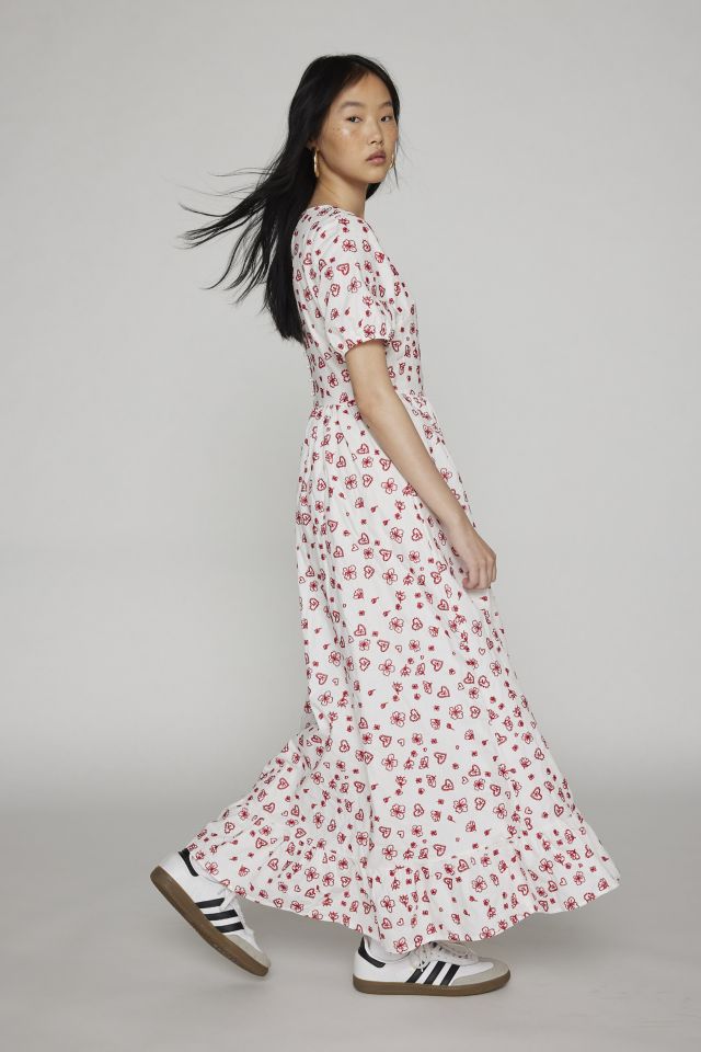Sister Jane Doodle Bloom Printed Midi Dress | Urban Outfitters