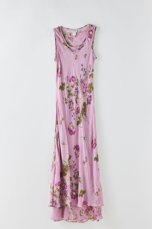 green emerald velvet dress Vintage Dress - Boho Maxi Dress - Floral Print French Women Dress