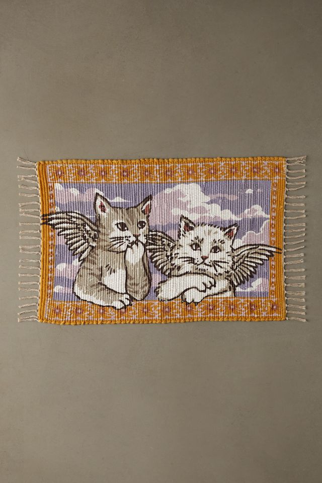 Cherub Kitty Rag Rug #1