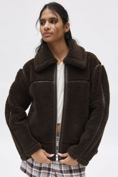 BDG Taylor Piled Fleece Aviator Jacket