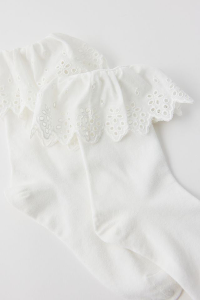Nala Eyelet Ruffle Crew Sock #2
