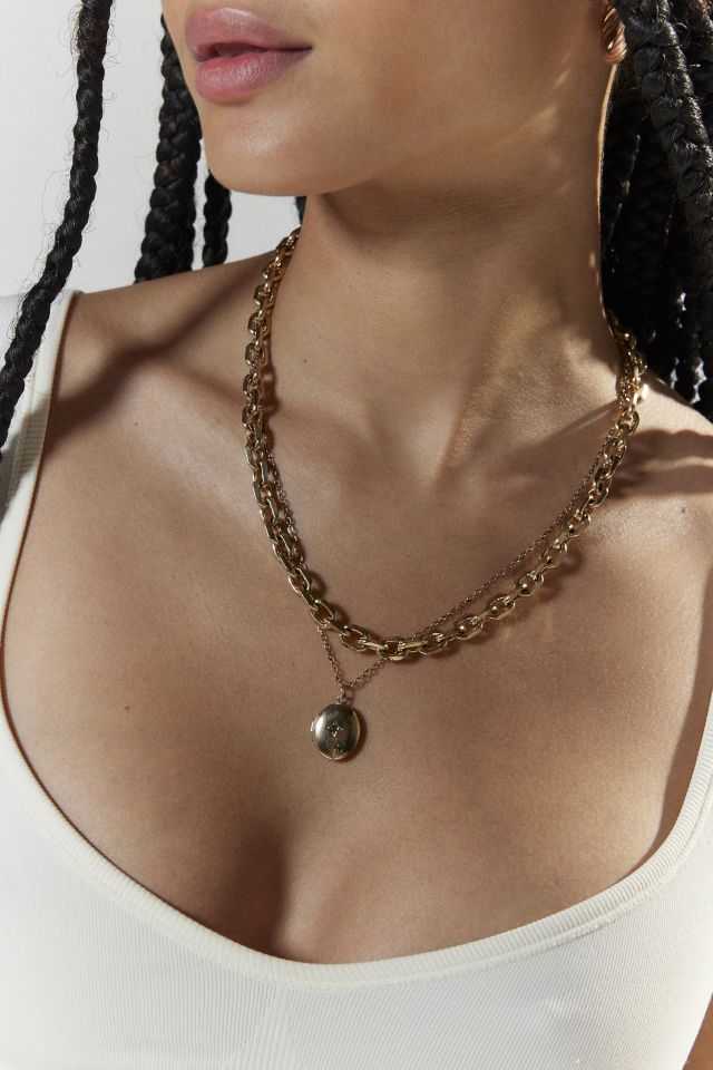 Locket Layered Necklace Set #2