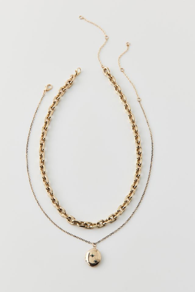 Locket Layered Necklace Set #3