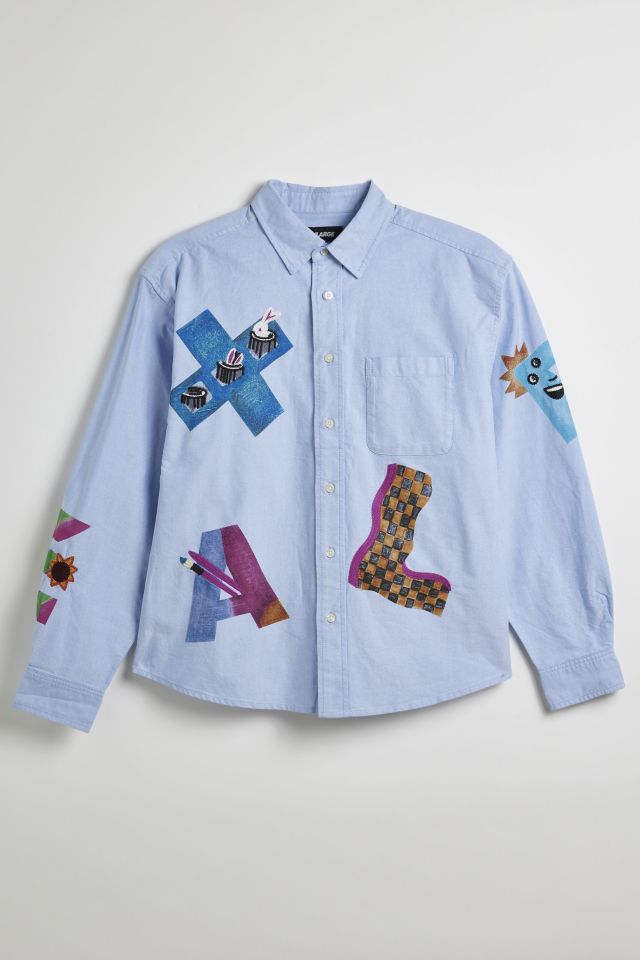 Chemise Boutonnée Manches Longues XLARGE Lettres Variées #1