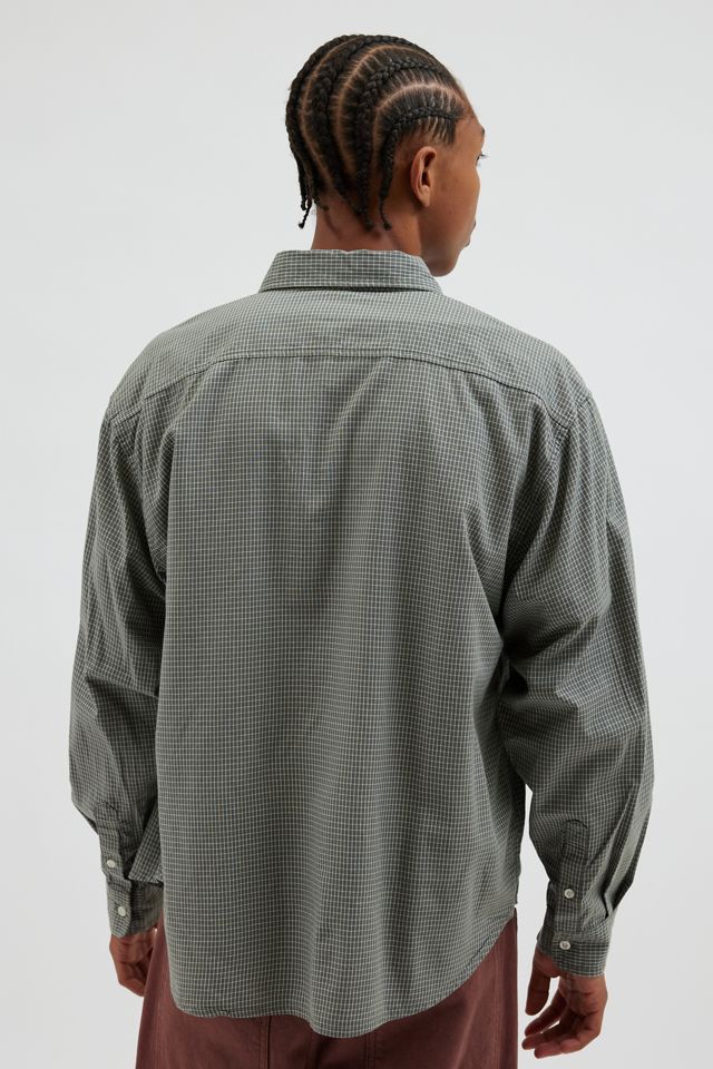0401~Checked Oversized Button-Down Shirt main image 1