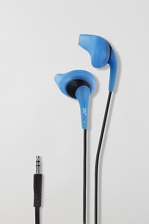 Urban Outfitters Jvc Gumy Sport Wired Earbud Headphones In Blue At
