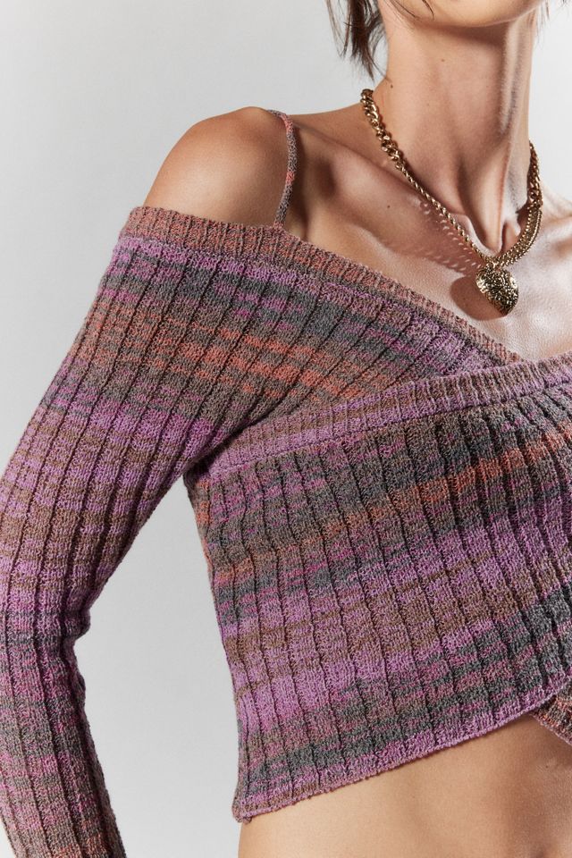 Silence + Noise Delaney Off-The-Shoulder Cropped Sweater | Urban