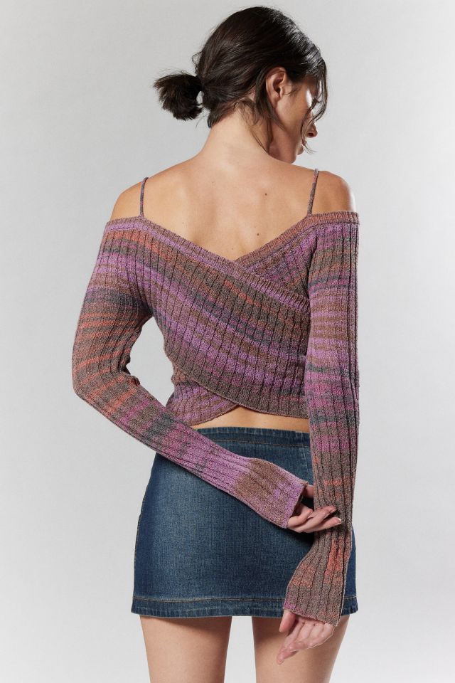 Silence + Noise Delaney Off-The-Shoulder Cropped Sweater | Urban