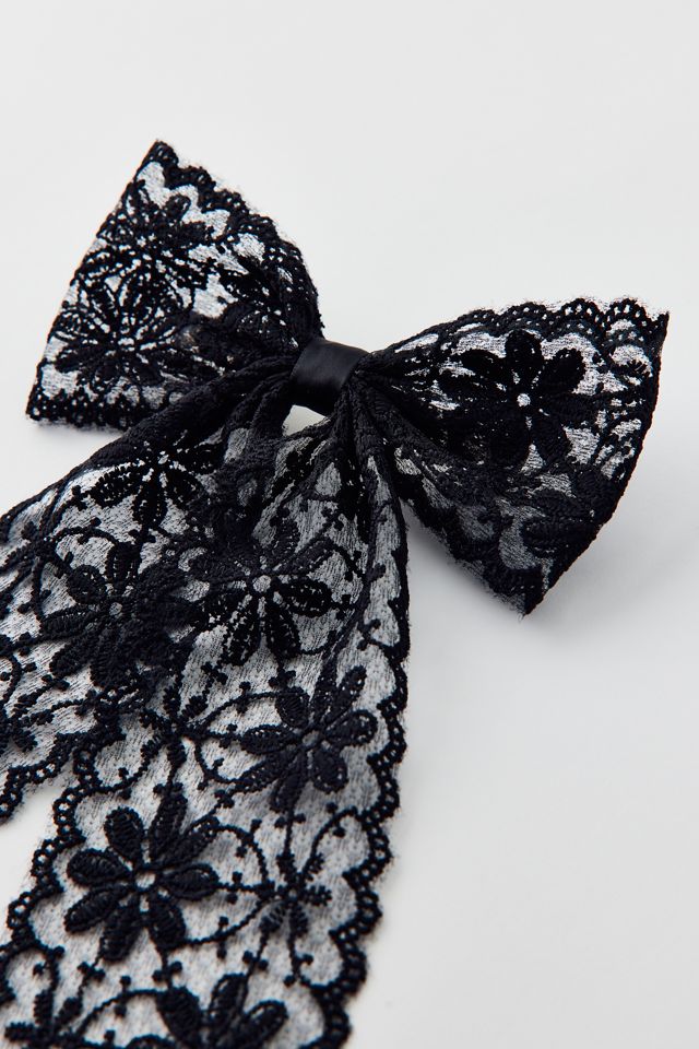 Maisie Lace Hair Bow Barrette #2