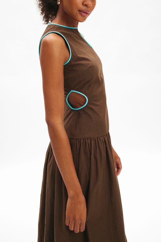 Another Girl Drop Waist CutOut Midi Dress Urban Outfitters Canada