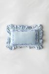 Lacey Bows Velvet Ruffle Bolster Pillow