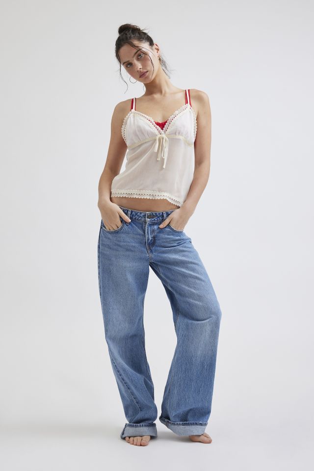 Kimchi Blue Ray Sheer Lace Trim Cami #1
