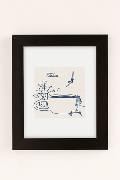 Sabina Fenn Illustration Coffee Diver Art Print