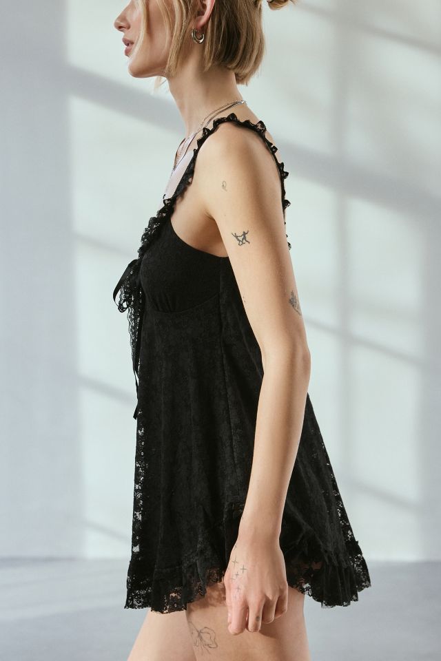 UO Primrose Lace Babydoll Romper #3