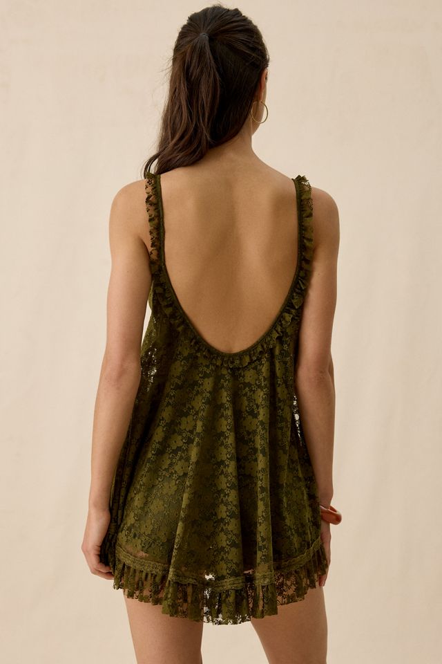 UO Primrose Lace Babydoll Romper #1