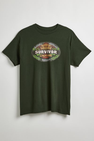 Shop Urban Outfitters Survivor: Cagayan Tee In Forest Green, Men's At