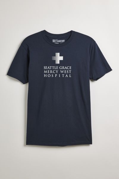 Urban Outfitters Grey's Anatomy Hospital Tee In Navy, Men's At  In Blue