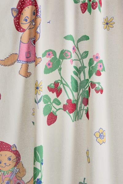 Strawberry Cat Shower Curtain