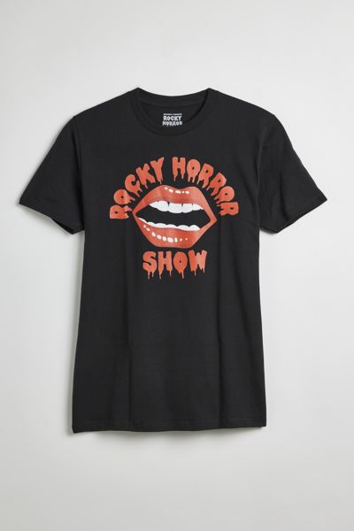 Urban Outfitters The Rocky Horror Picture Show Lips Tee In Black, Men's At