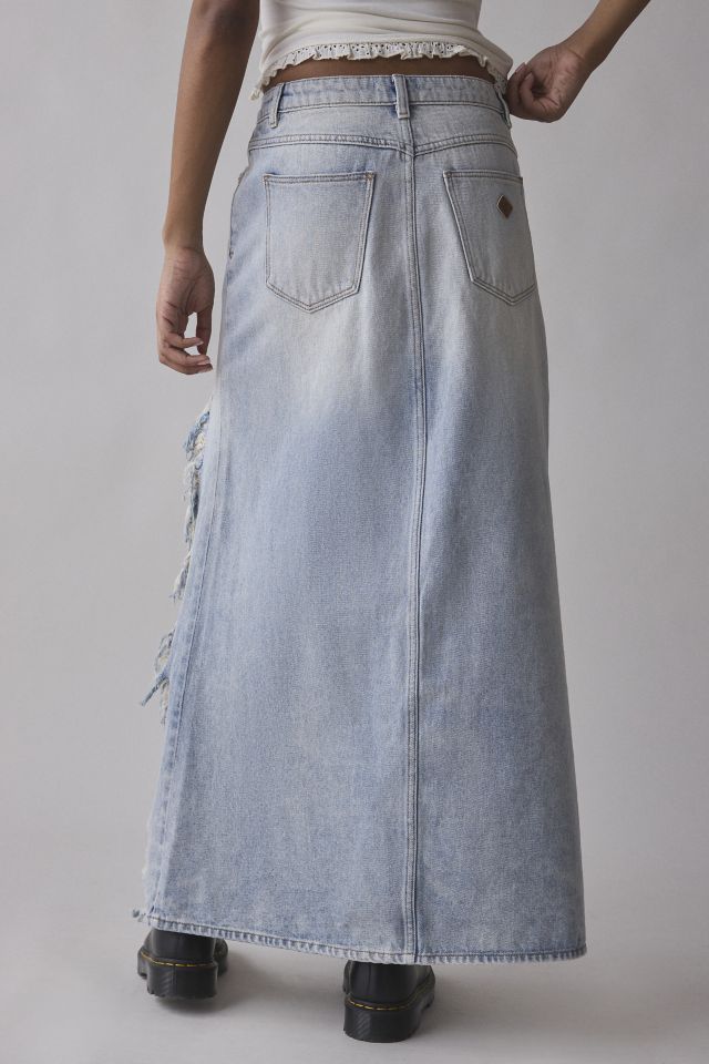 Jupe longue en denim déchiré Abrand 95 Cater High-Low #3