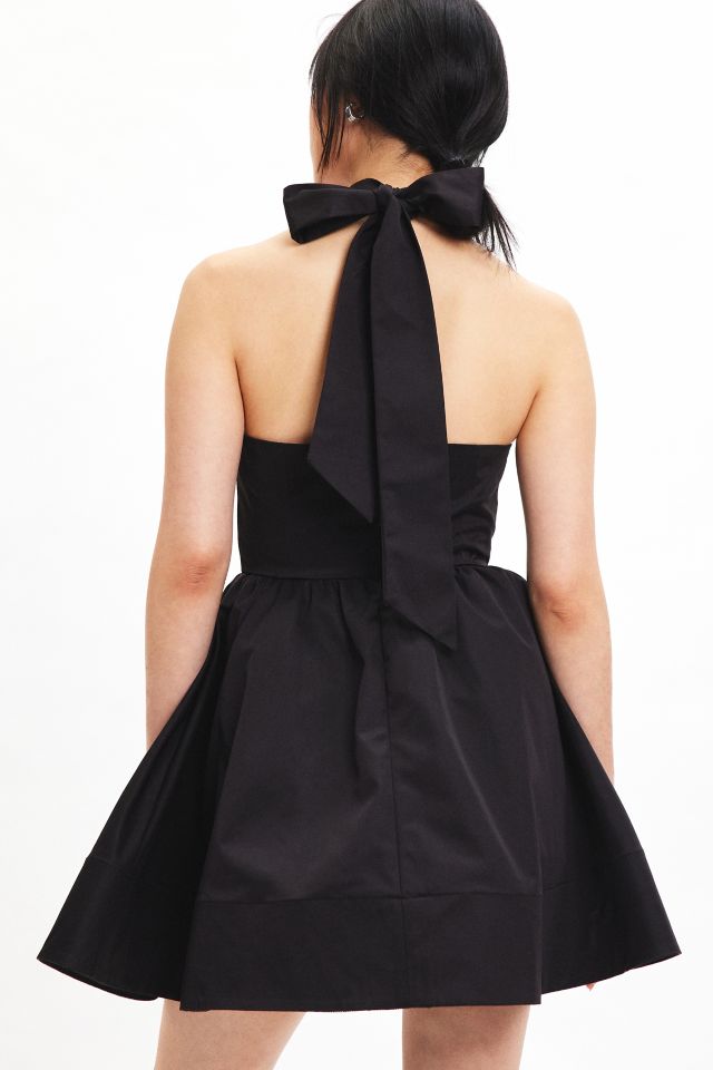 Glamorous Bow Halter Fit-And-Flare Mini Dress | Urban Outfitters