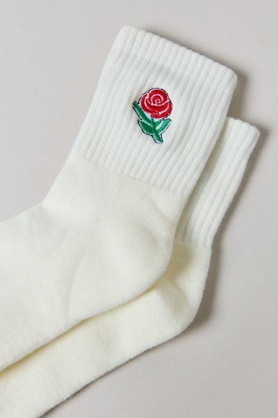 Icon Embroidered Quarter Crew Sock