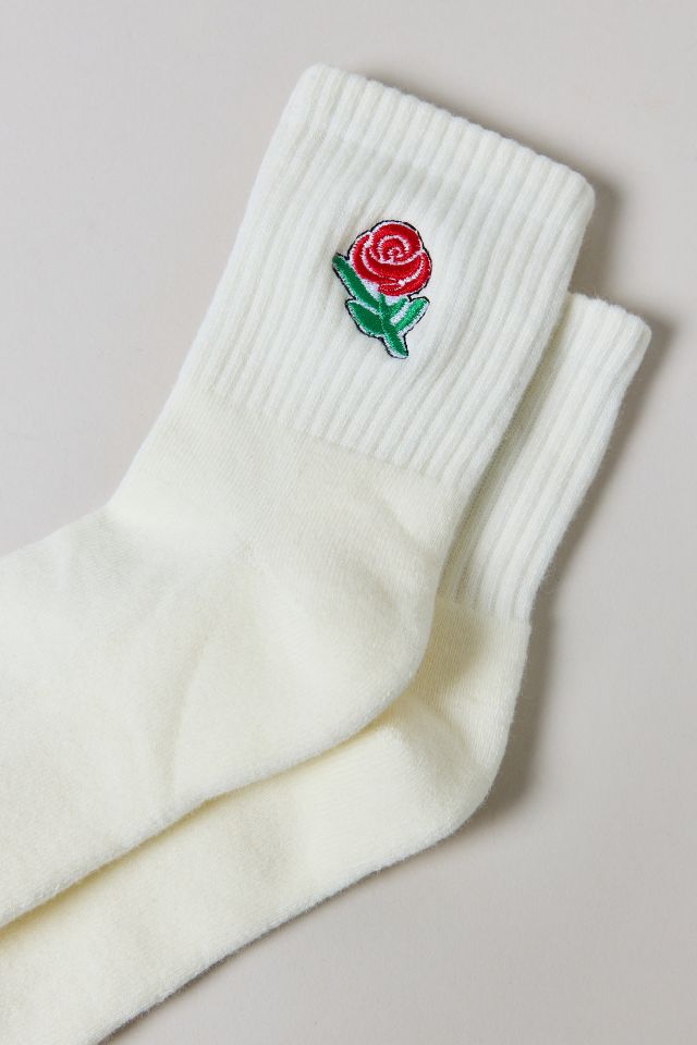 Icon Embroidered Quarter Ribbed Crew Sock #2