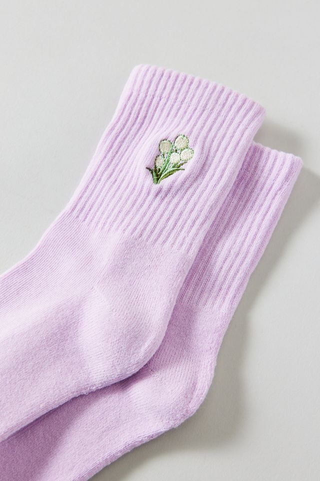 Icon Embroidered Quarter Crew Socks #1