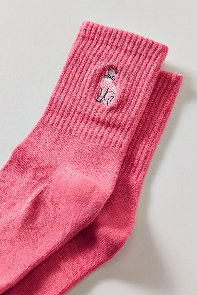 Icon Embroidered Quarter Crew Sock #1
