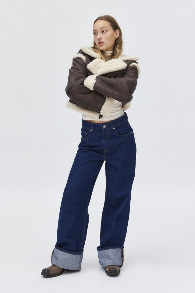 BDG Leigh Cropped Aviator Jacket #1