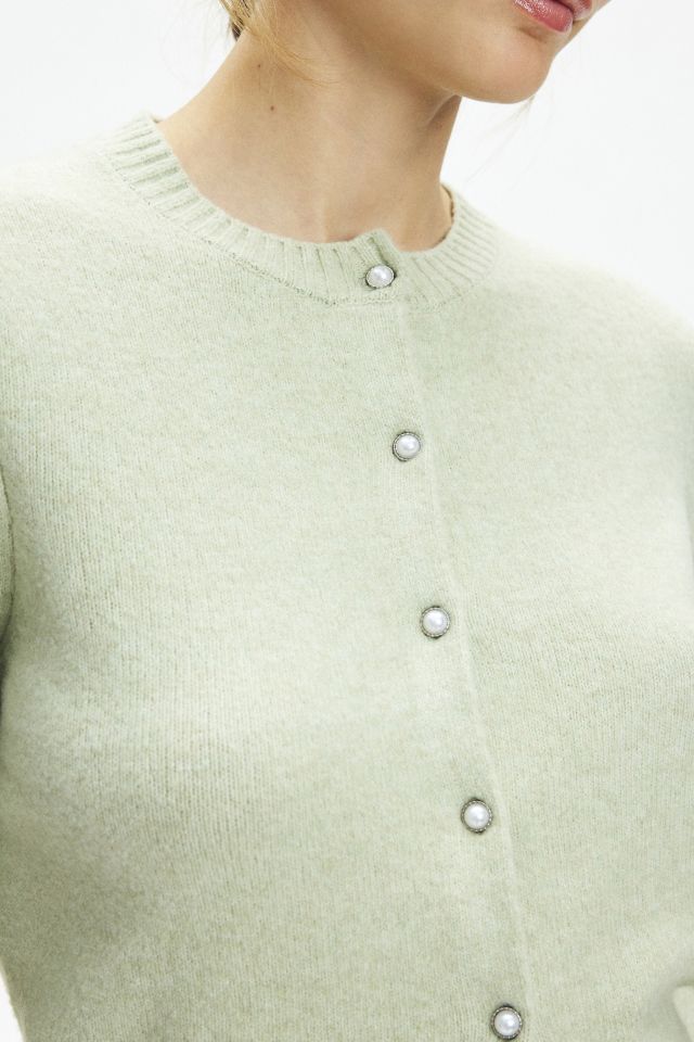 Kimchi Blue Rachel Pearl Embellished Button Cardigan
