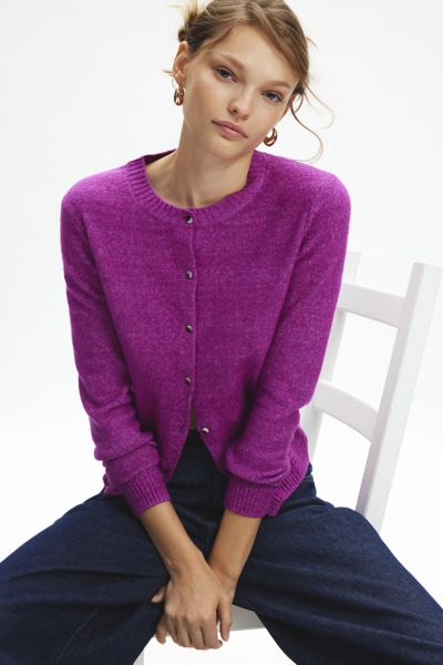 Purple cardigan sweaters best sale