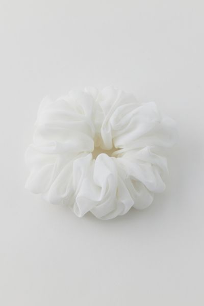 Urban Outfitters Oversized Chiffon Scrunchie In White, Women's At