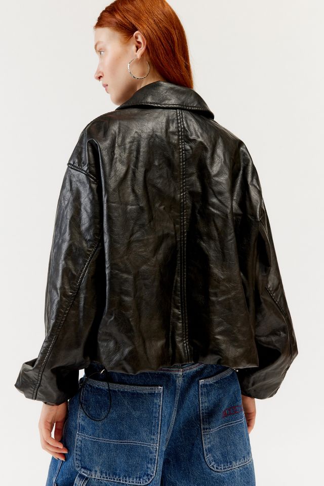 Lioness Nirvana Faux Leather Bomber Jacket | Urban Outfitters