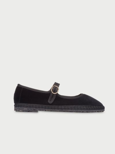 FLABELUS VELVET MARY JANE FLAT IN ANTONIA, WOMEN'S AT URBAN OUTFITTERS