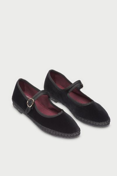 Flabelus Velvet Mary Jane Flat