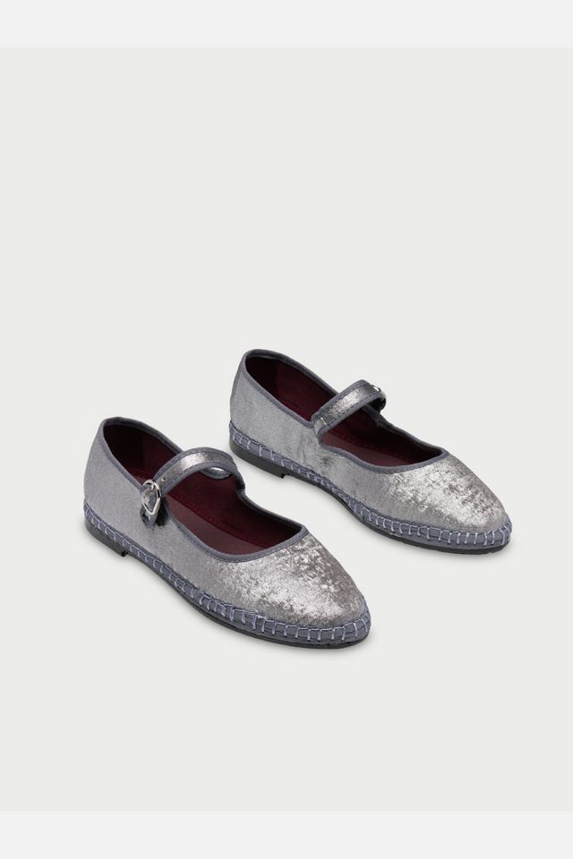 Flabelus Velvet Mary Jane Flat #1