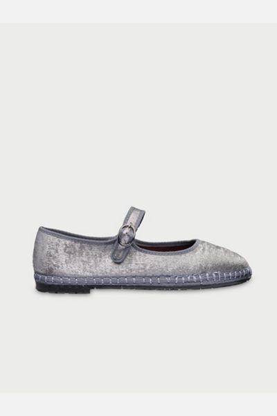 Flabelus Velvet Mary Jane Flat
