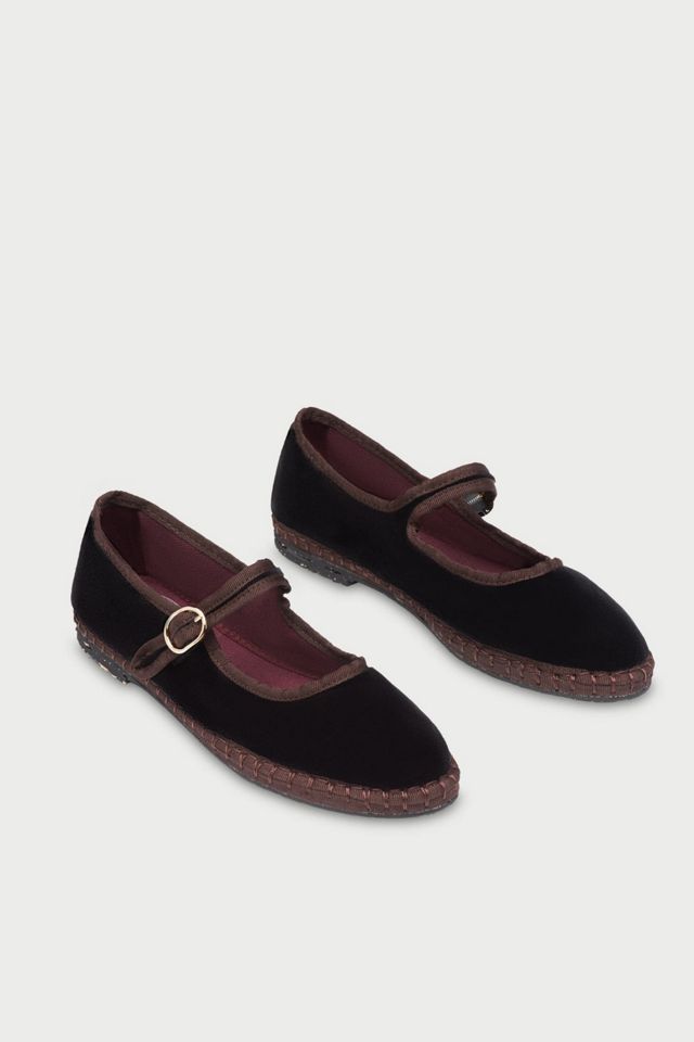 Flabelus Velvet Mary Jane Flat #2