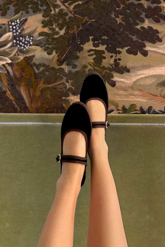 Flabelus Velvet Mary Jane Flat #4