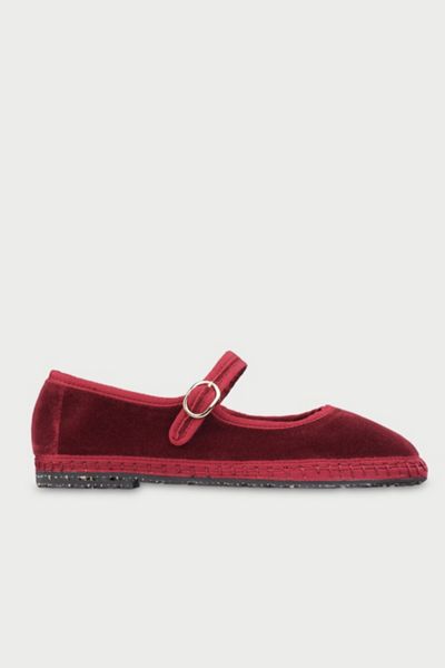 Flabelus Velvet Mary Jane Flat