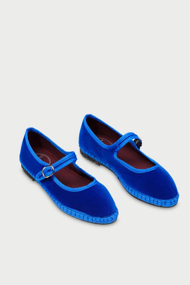 Flabelus Velvet Mary Jane Flat #1