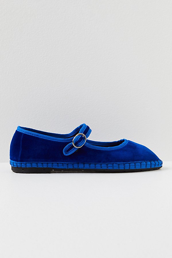 Flabelus Velvet Mary Jane Flat In Oe, Women's At Urban Outfitters