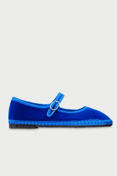 Flabelus Velvet Mary Jane Flat